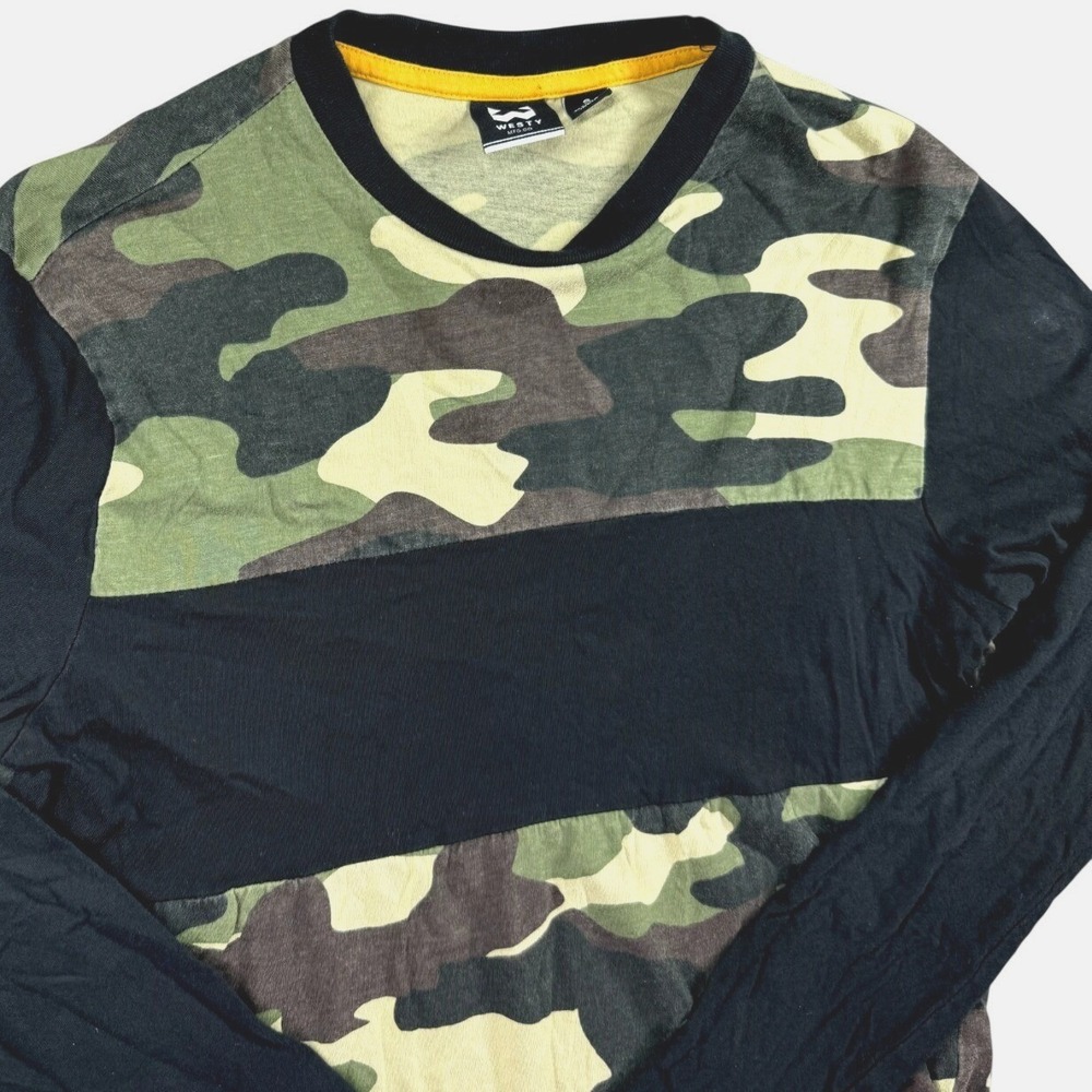 Westy Mfg‎ Co Shirt Men S Camo Long Sleeve Hiking Outdoors Stripe Street